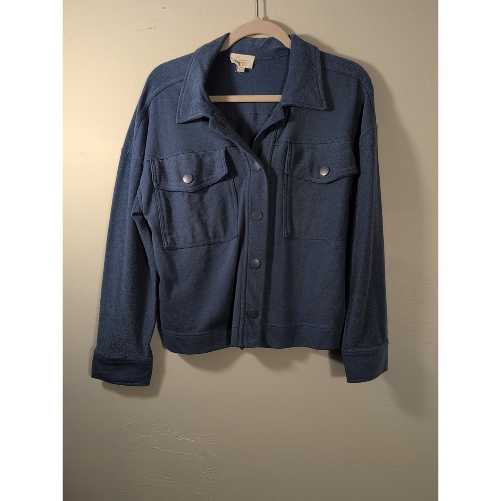 Cropped Jacket Women's Medium Hippie Rose Blue